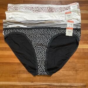 Jenni Women's Lace Trim Bikini Underwear set of 4 XXXL